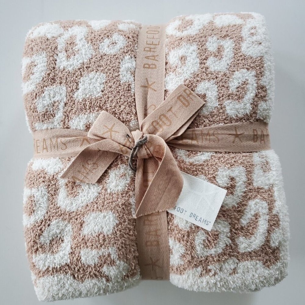 Barefoot Dreams In the Wild Soft Camel/ Cream Blanket NEW
